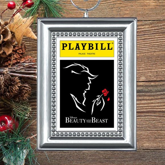 Beauty And The Beast Broadway Musical Playbill‎ Christmas Tree Ornament - Picture 1 of 3